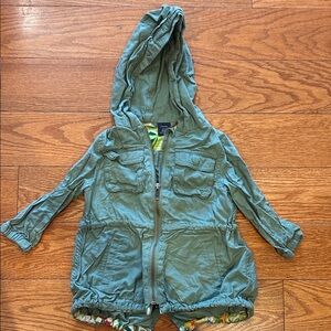 Olive green  Hooded Jacket with Pockets